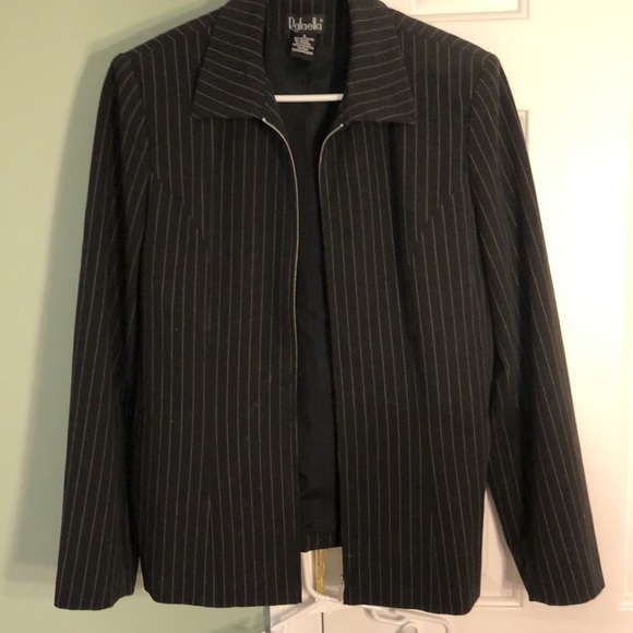 Pinstripe Suit Set with Blazer, Pants and Skirt - Picture 2 of 10